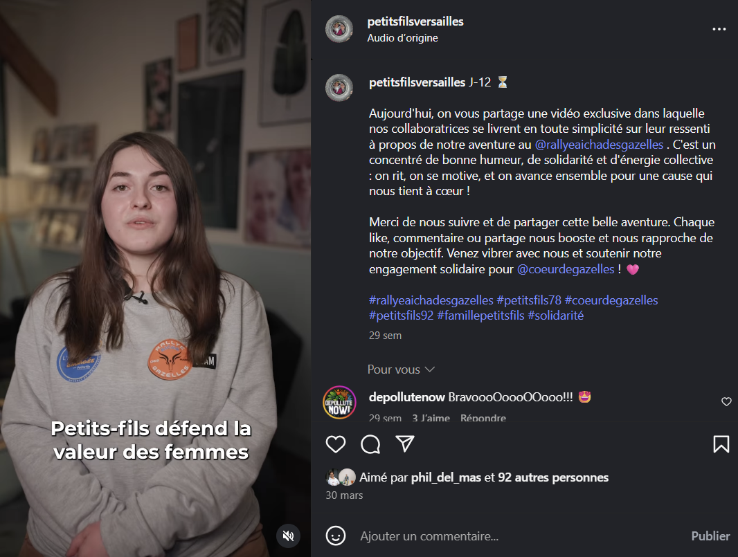 Vidéo de l'agence Petits-fils Versailles pour le Rallye Aïcha des Gazelles