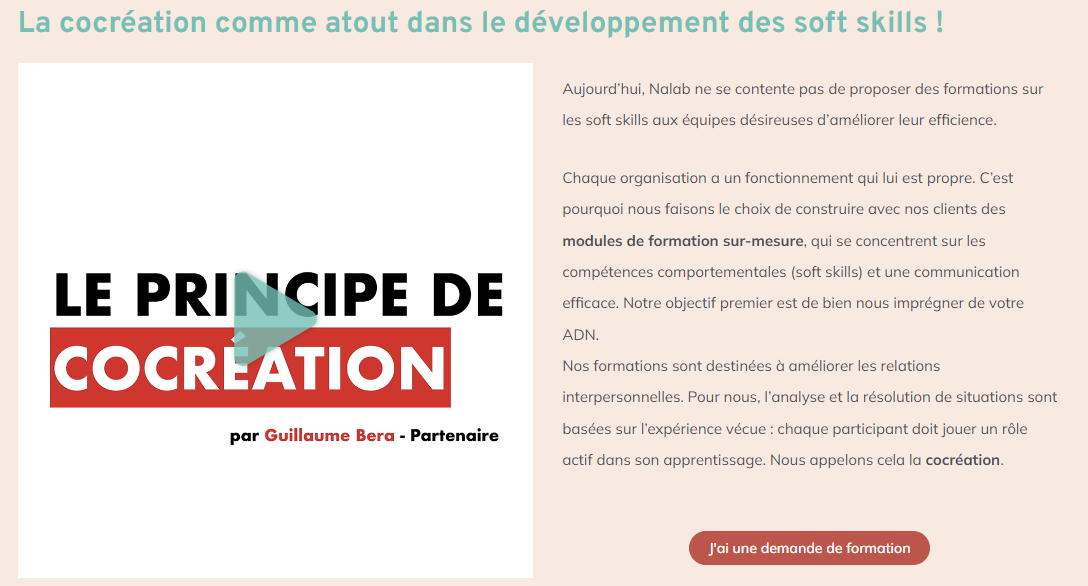 Site Internet de Nalab - Pensé pour la prospection