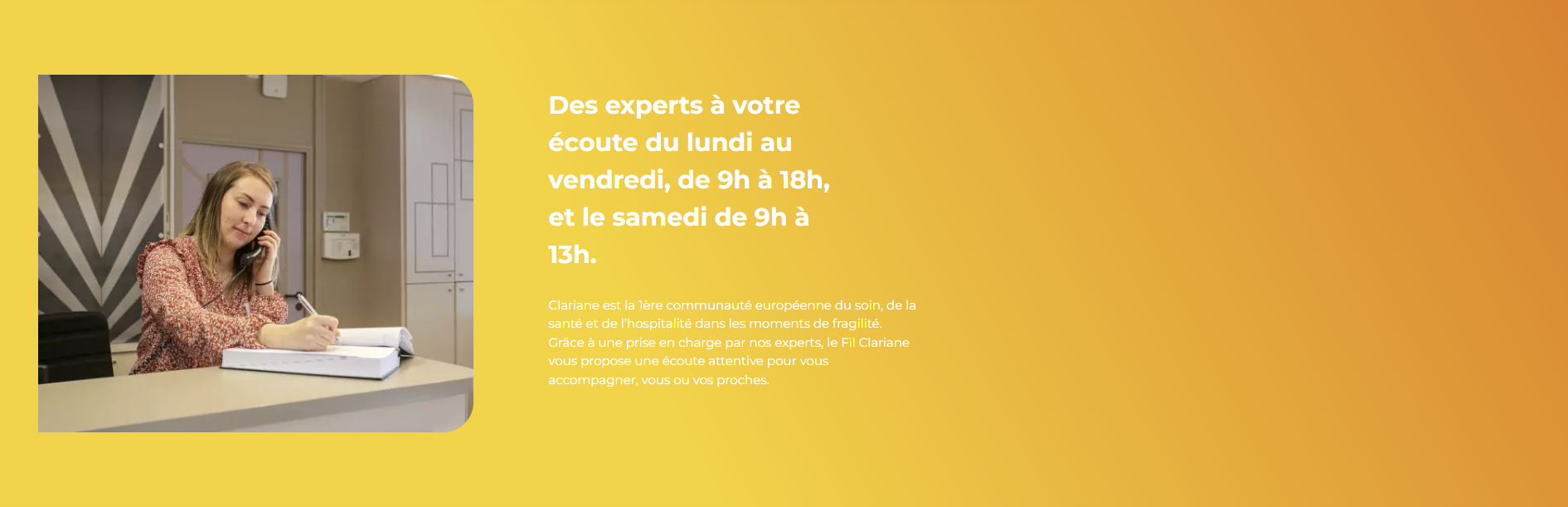 La ligne d'écoute "Le Fil Clariane" 2