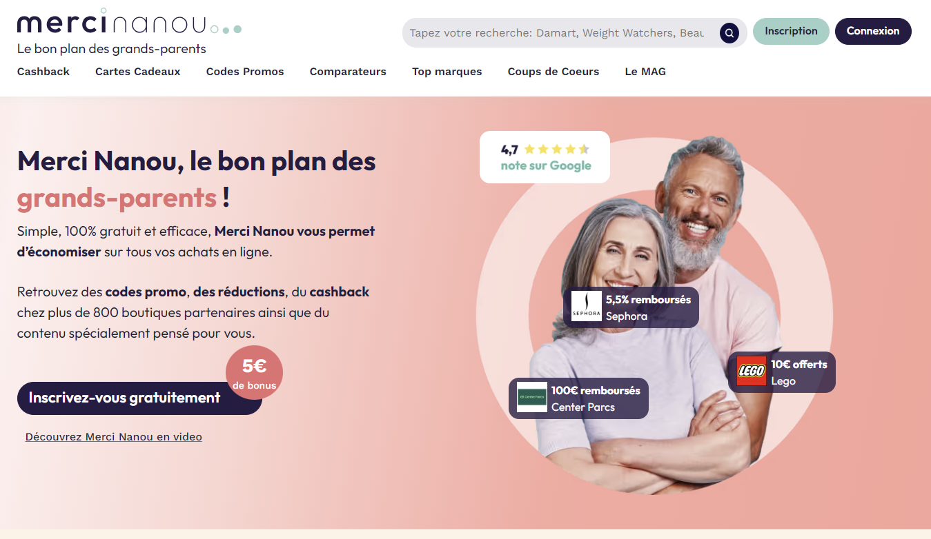 Site officiel de Merci Nanou