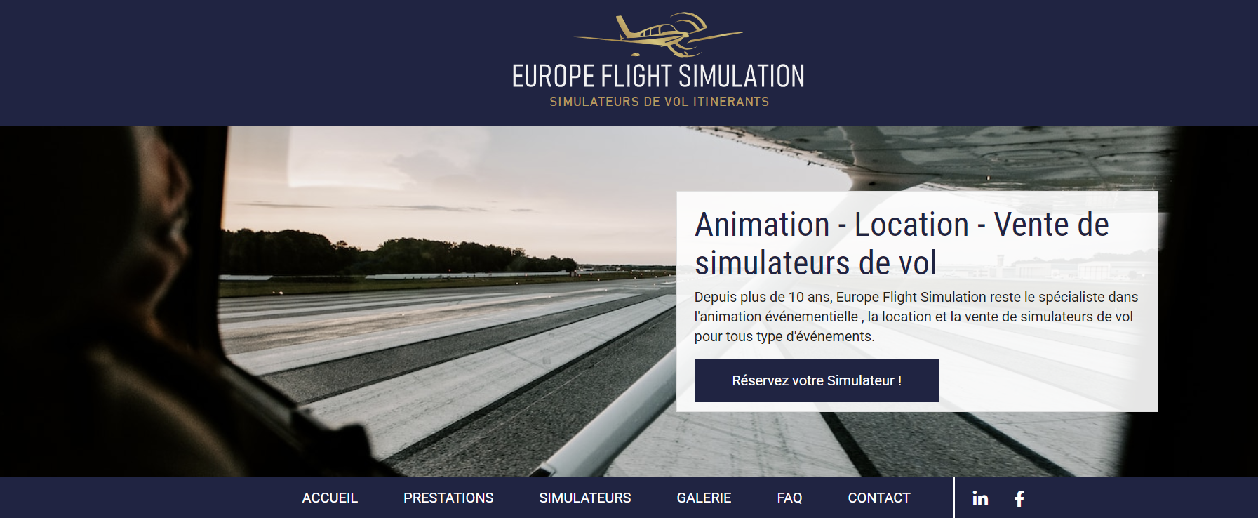 Site officiel de Europe Flight Simulation