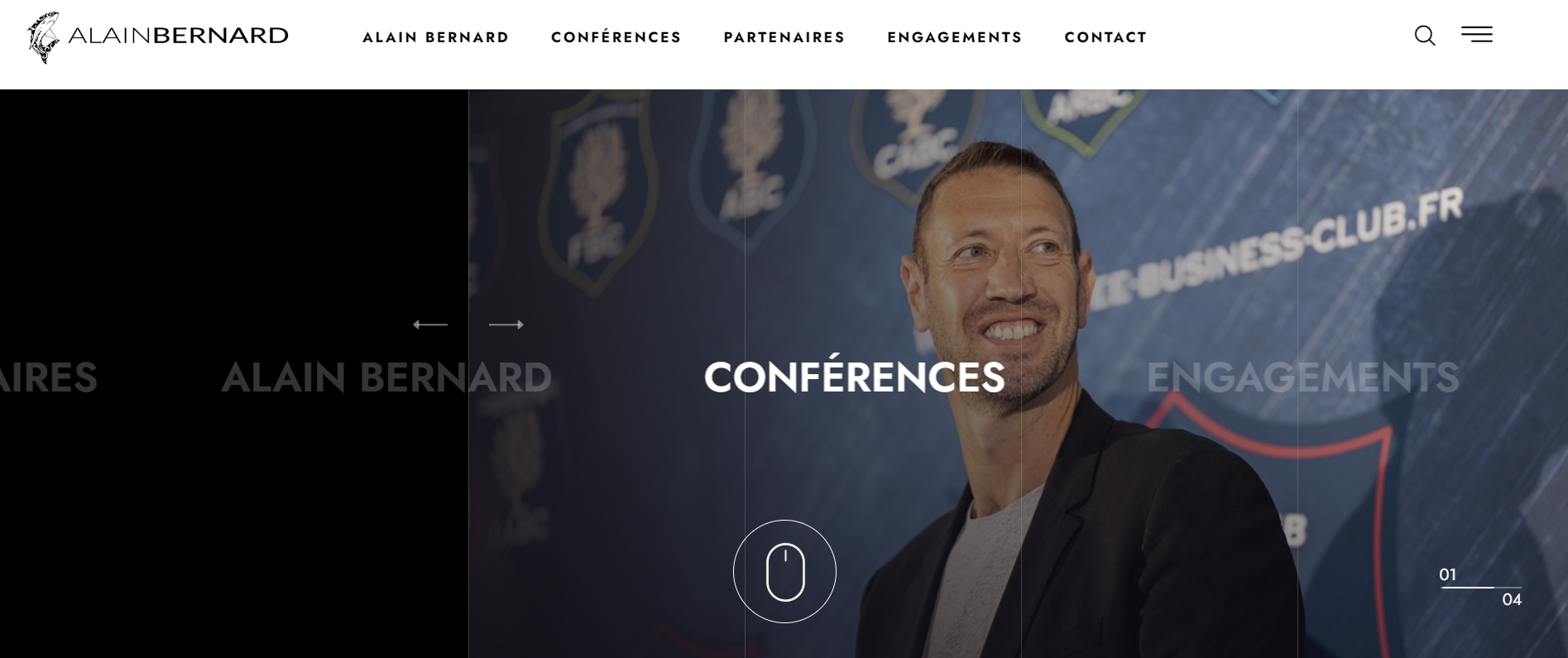 Site Internet du nageur Alain Bernard