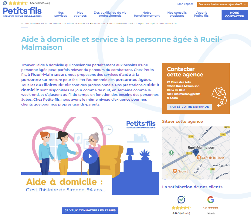 Page Ville SEO - Site Internet Petits-fils Page Ville SEO - Site Internet Petits-fils